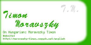 timon moravszky business card